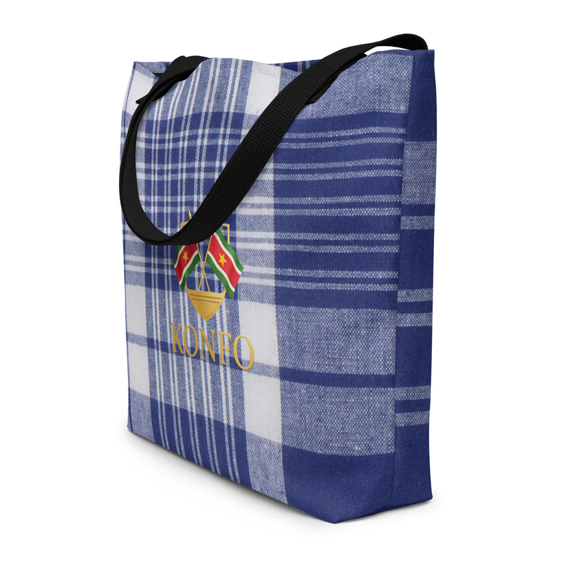 Konfo Blue Plaid (Tote Bag Large)