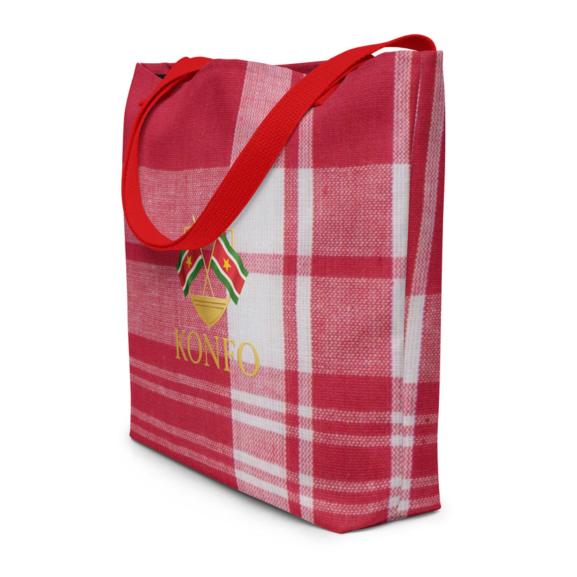 Konfo Red Plaid (Tote Bag Large)