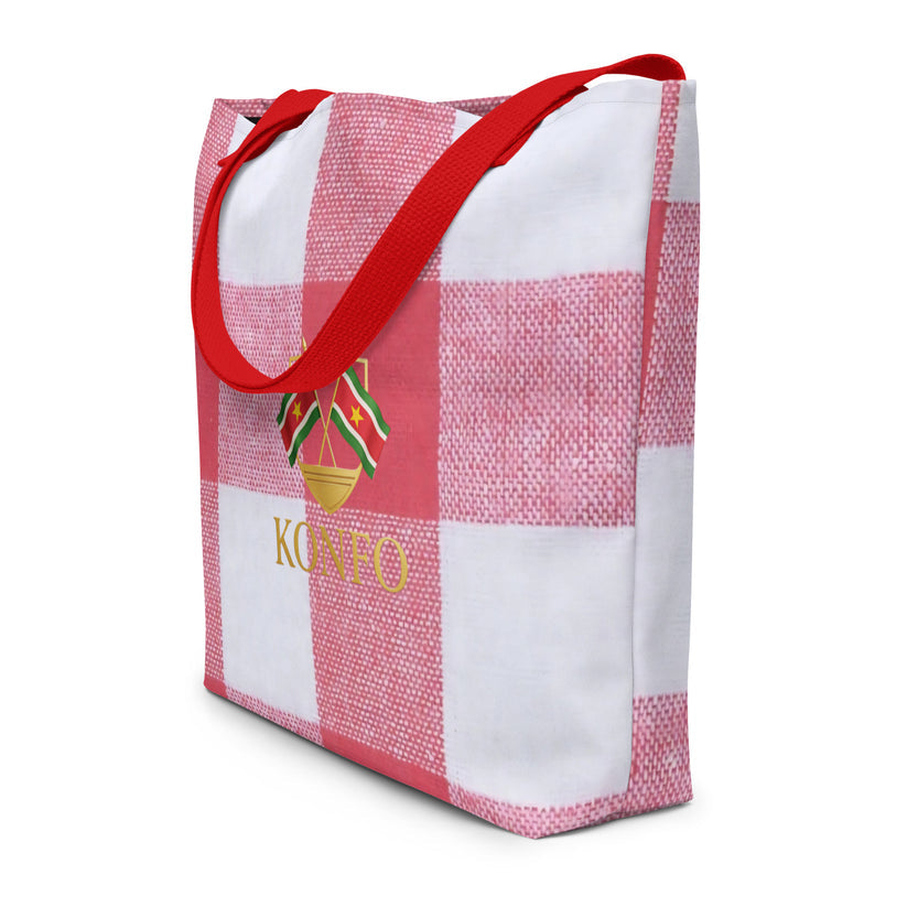 Konfo Red Check (Tote Bag Large)